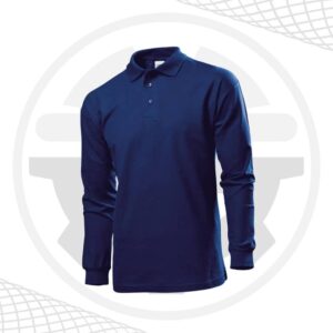 Polo Manga Larga azul